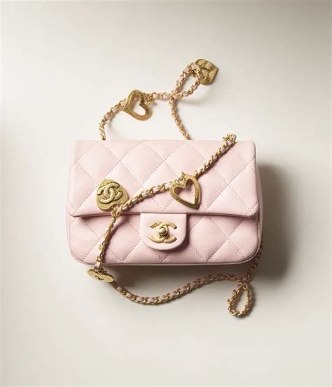 chanel pink bag with chain|New this season .